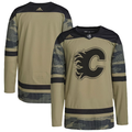 Men's Calgary Flames Camo Logo Military Appreciation Team Authentic Practice Blank Jersey1