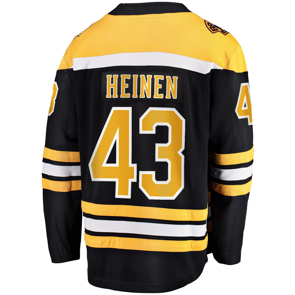 Danton Heinen Boston Bruins   Home Premier Breakaway  Jersey - Black