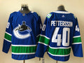 Men's Vancouver Canucks Elias Pettersson #40 Blue Authentic Home Player Jersey1