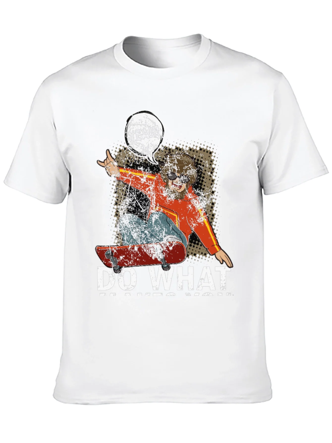 Skateboarding Graphic Tee - Do What Makes You Happy