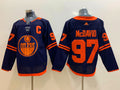 Men's Edmonton Oilers Connor McDavid #97 Navy Alternate Premier Breakaway Player Jersey1