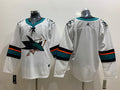 Men's San Jose Sharks White Blank Jersey1