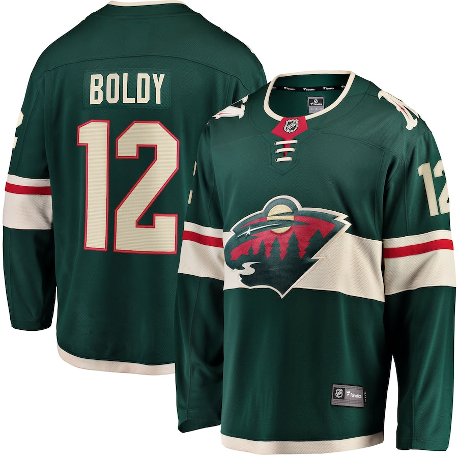 Matthew Boldy Minnesota Wild   Home Breakaway  Jersey - Green