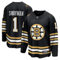 Men's Boston Bruins Jeremy Swayman #1 Black Replica Jersey1