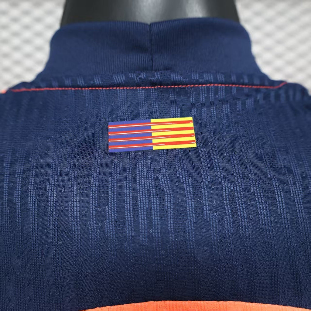 2025-26 Barcelona Second Away Orange Player Version Jersey - Men's