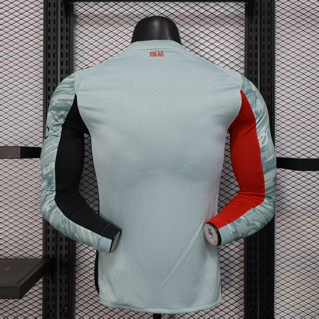 2025-26 AC Milan Long Sleeve Player Version Jersey - Men's