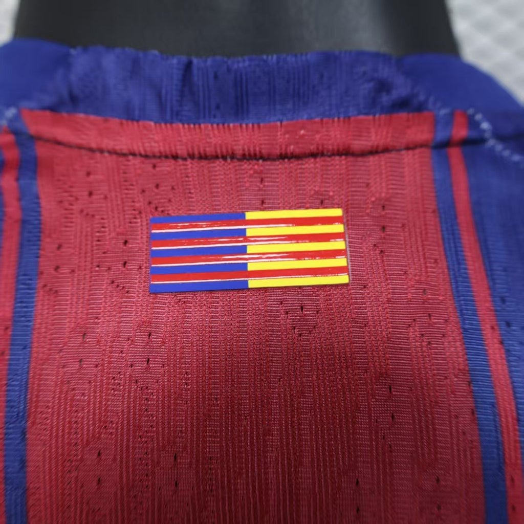 2025-26 Barcelona Home Long Sleeve Player Version Jersey - Men's