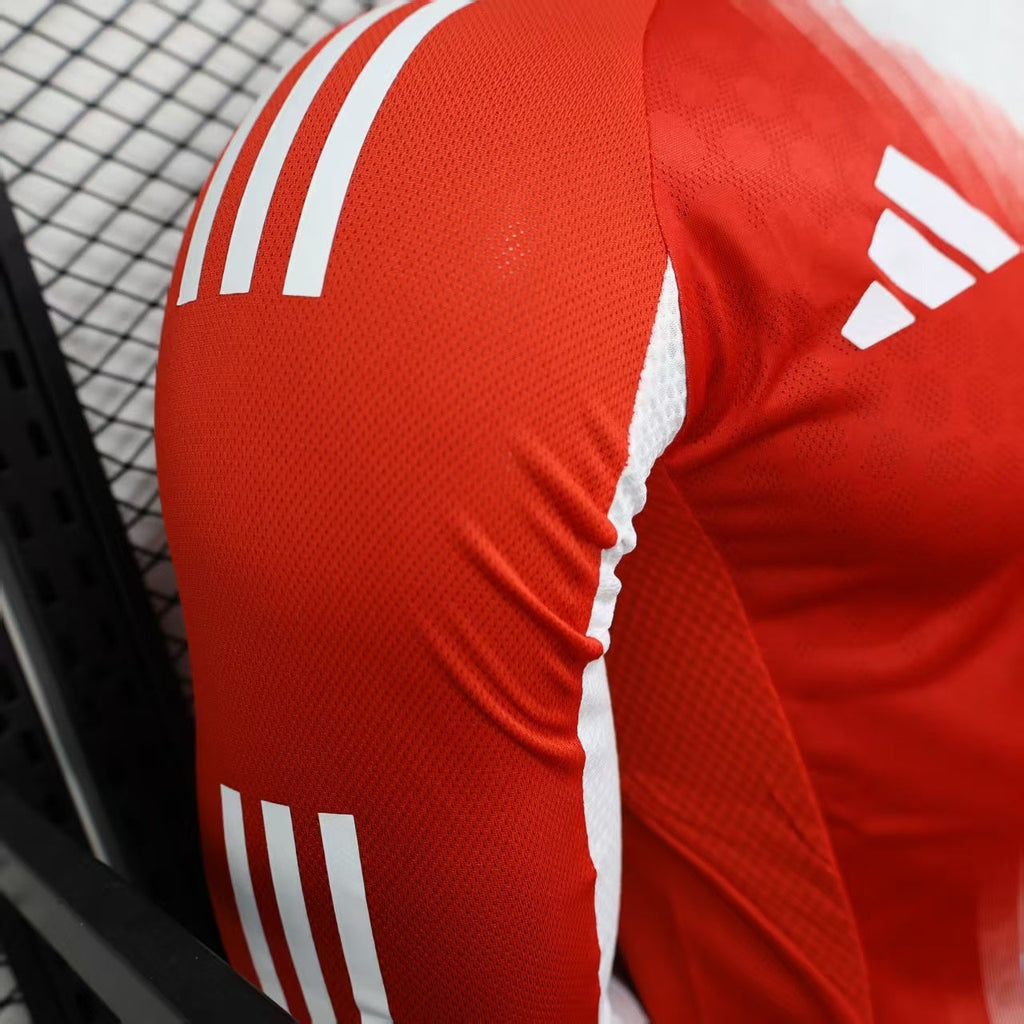 2025-26 Bayern Munich Home Long Sleeve Player Version Jersey - Men's