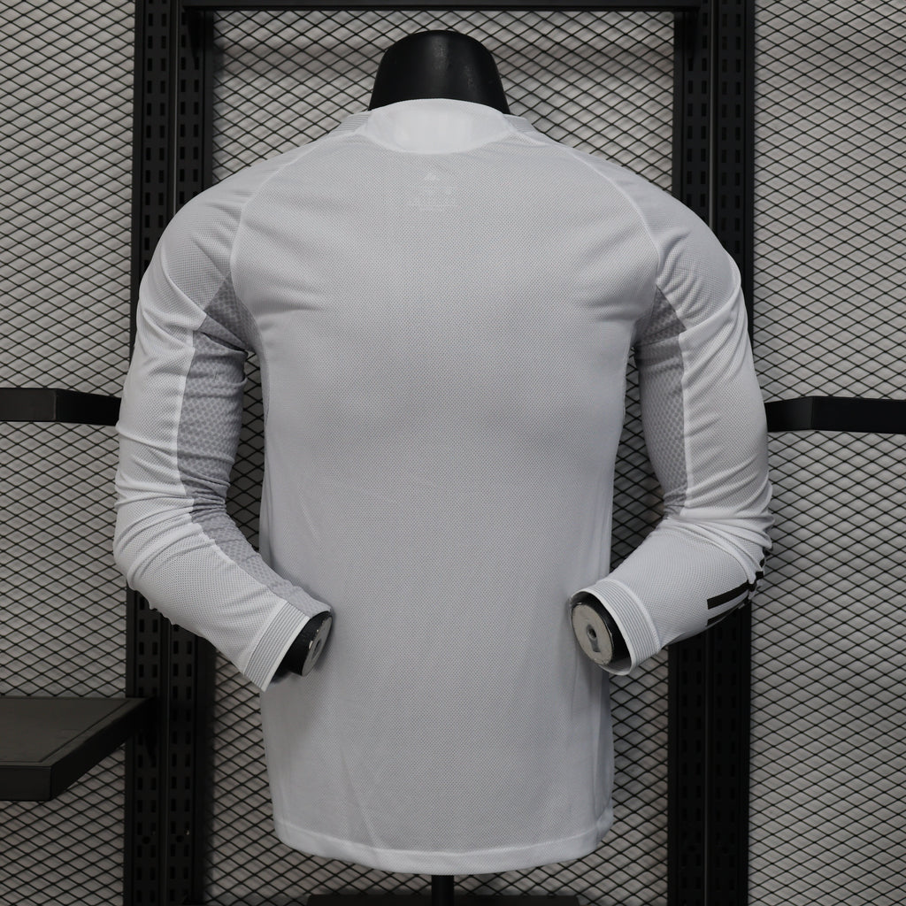 2025-26 Real Madrid Home Long Sleeve Player Version Jersey - Men's