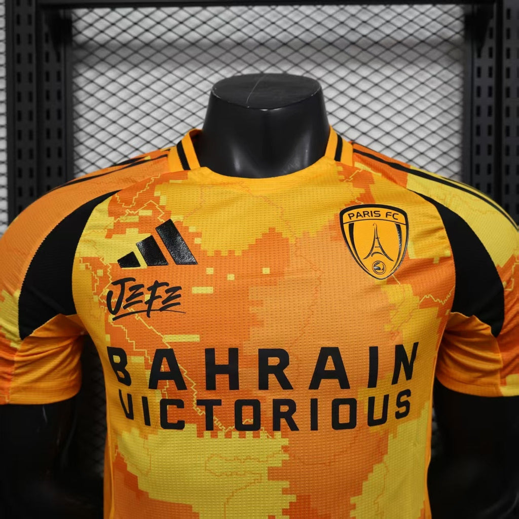 2025-26 Paris Saint-Germain Second Away Yellow Player Version Jersey-Men's