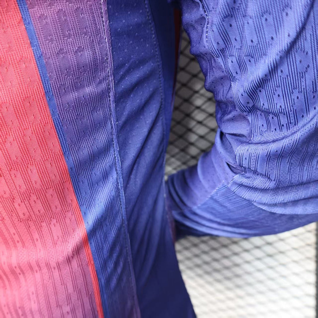 2025-26 Barcelona Home Long Sleeve Player Version Jersey - Men's