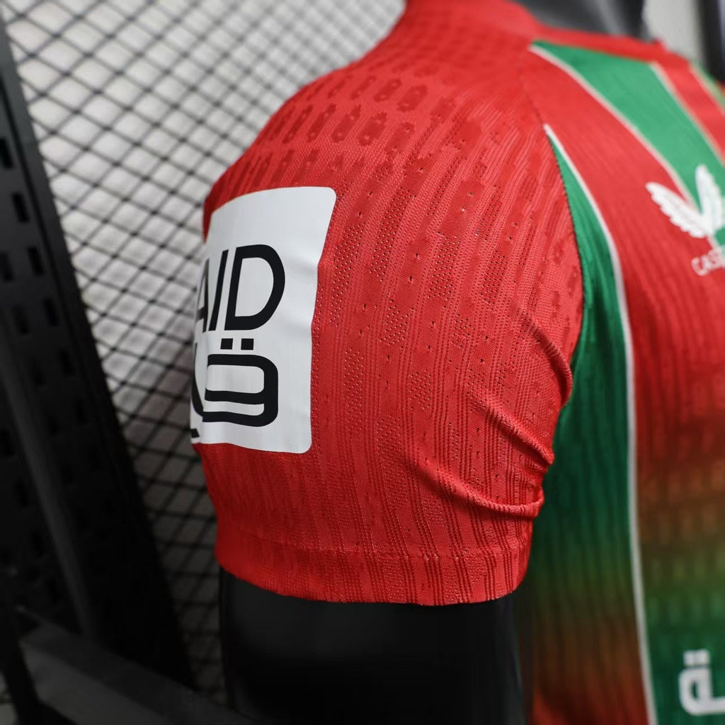 2025-26 Daman Player Version Jersey-Men's Red and Green