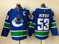 Men's Vancouver Canucks Bo Horvat #53 Blue Home Breakaway Jersey1