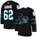 Men's San Jose Sharks Kevin Labanc #62 Black Alternate Authentic Jersey1