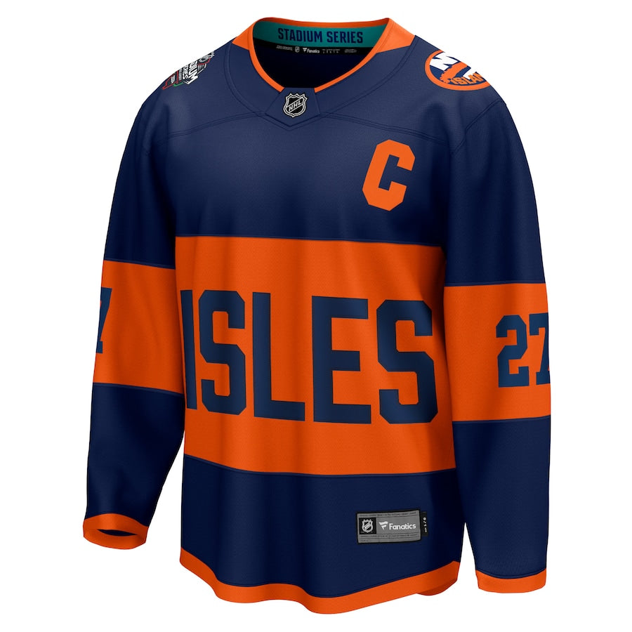 Anders Lee New York Islanders   2024 NHL Stadium Series Breakaway  Jersey ��������������������������������������������������������������������������������� Navy