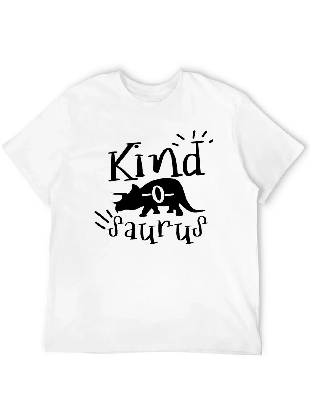 Kindasaurus Black Graphic Tee - Dinosaur Lovers T-Shirt