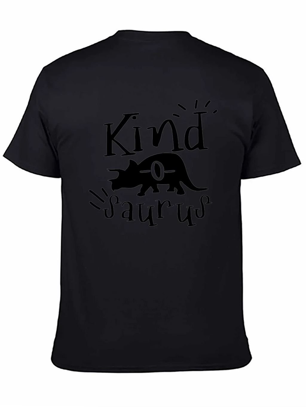 Kindasaurus Black Graphic Tee - Dinosaur Lovers T-Shirt