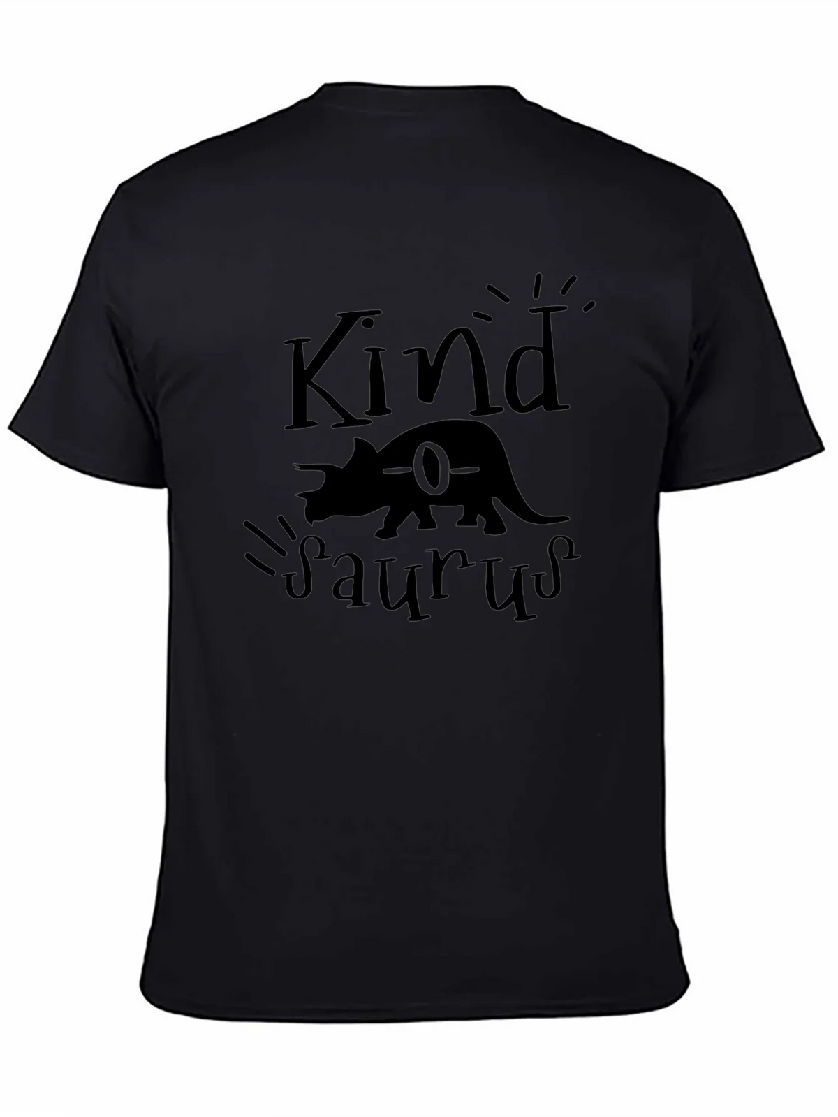 Kindasaurus Black Graphic Tee - Dinosaur Lovers T-Shirt