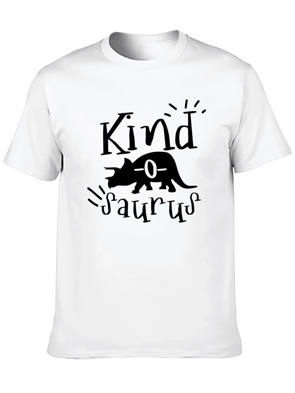 Kindasaurus Black Graphic Tee - Dinosaur Lovers T-Shirt