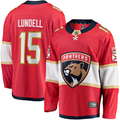 Men's Florida Panthers Anton Lundell #15 Red Home Breakaway Player Jersey1