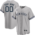 Men's New York Yankees Custom Grey Player Jersey1