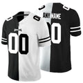 Custom1 Philadelphia Eagles Black And White Split Vapor Untouchable Limited Jersey1 Stitched American Football Jerseys
