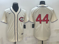 Men's Chicago Cubs Anthony Rizzo #44 Cream Player Name Jersey1
