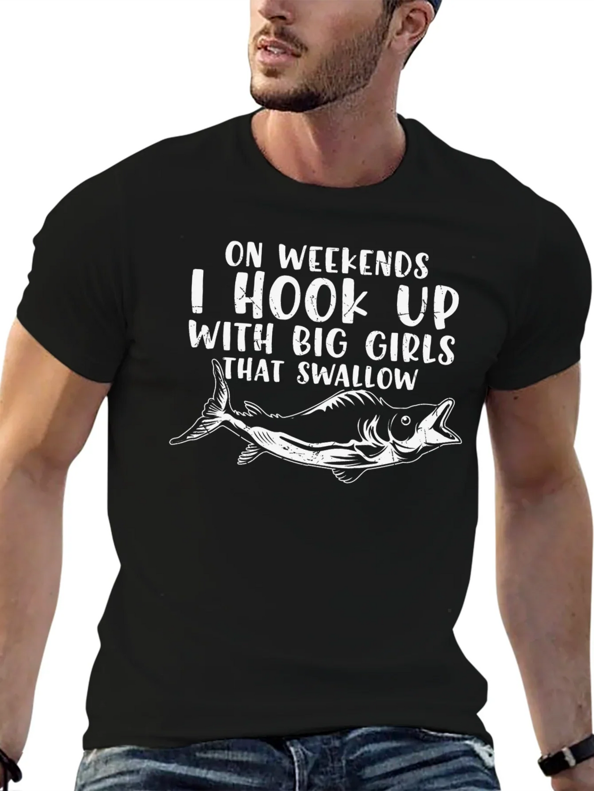 Hook Up Big Girls Fishing T-Shirt