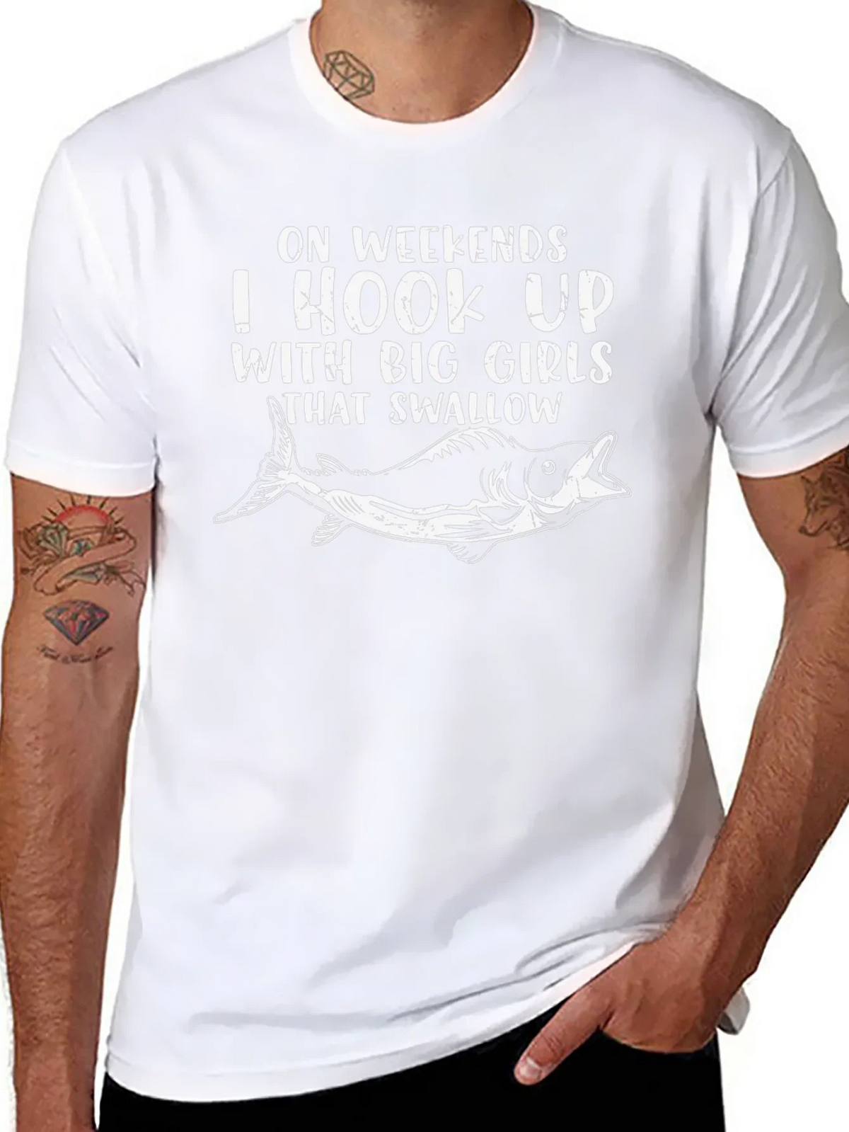 Hook Up Big Girls Fishing T-Shirt