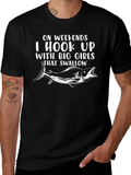 Hook Up Big Girls Fishing T-Shirt