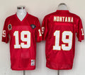 Men's Kansas City Chiefs Joe Montana Mitchell & Ness Red Legacy Replica Jersey1