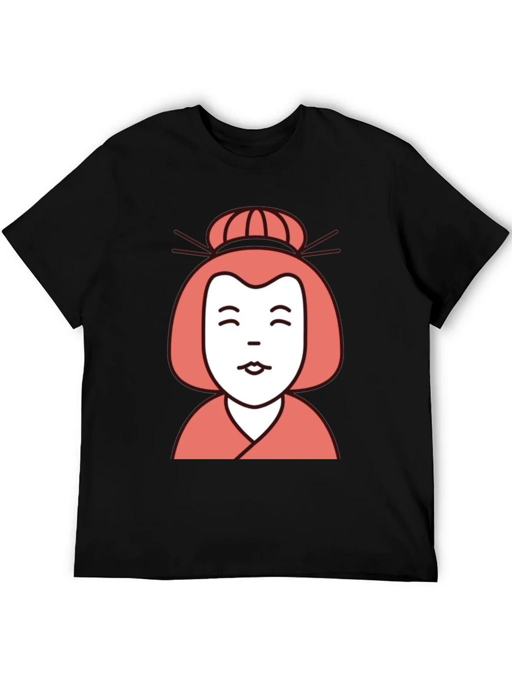 Japanese Geisha Graphic Tee - Unisex Black T-Shirt