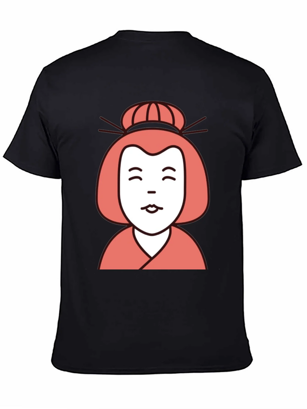 Japanese Geisha Graphic Tee - Unisex Black T-Shirt