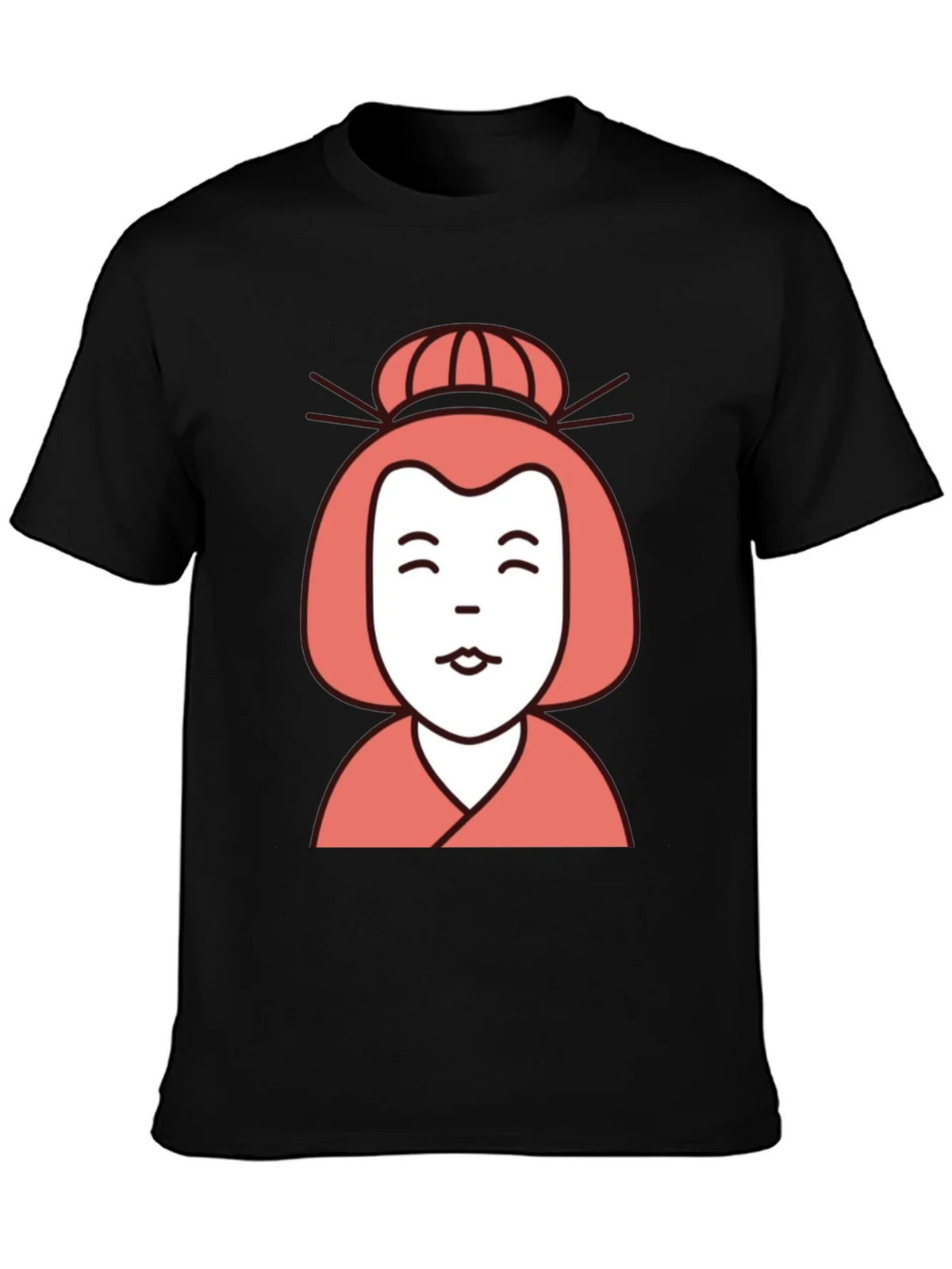 Japanese Geisha Graphic Tee - Unisex Black T-Shirt