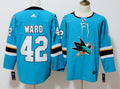Men's San Jose Sharks Joel Ward #42 Blue Breakaway Player Jersey1