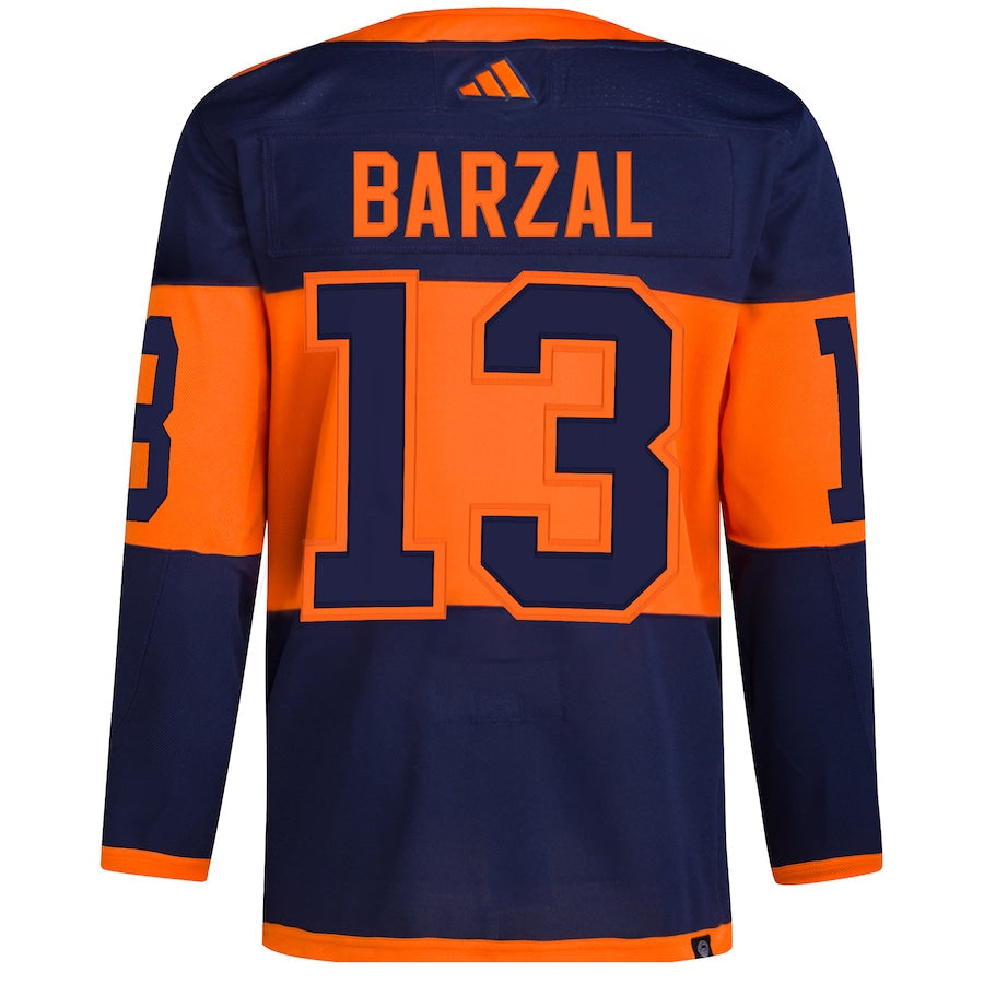 Mathew Barzal New York Islanders   2024 NHL Stadium Series Primegreen   Jersey ��������������������������� Navy