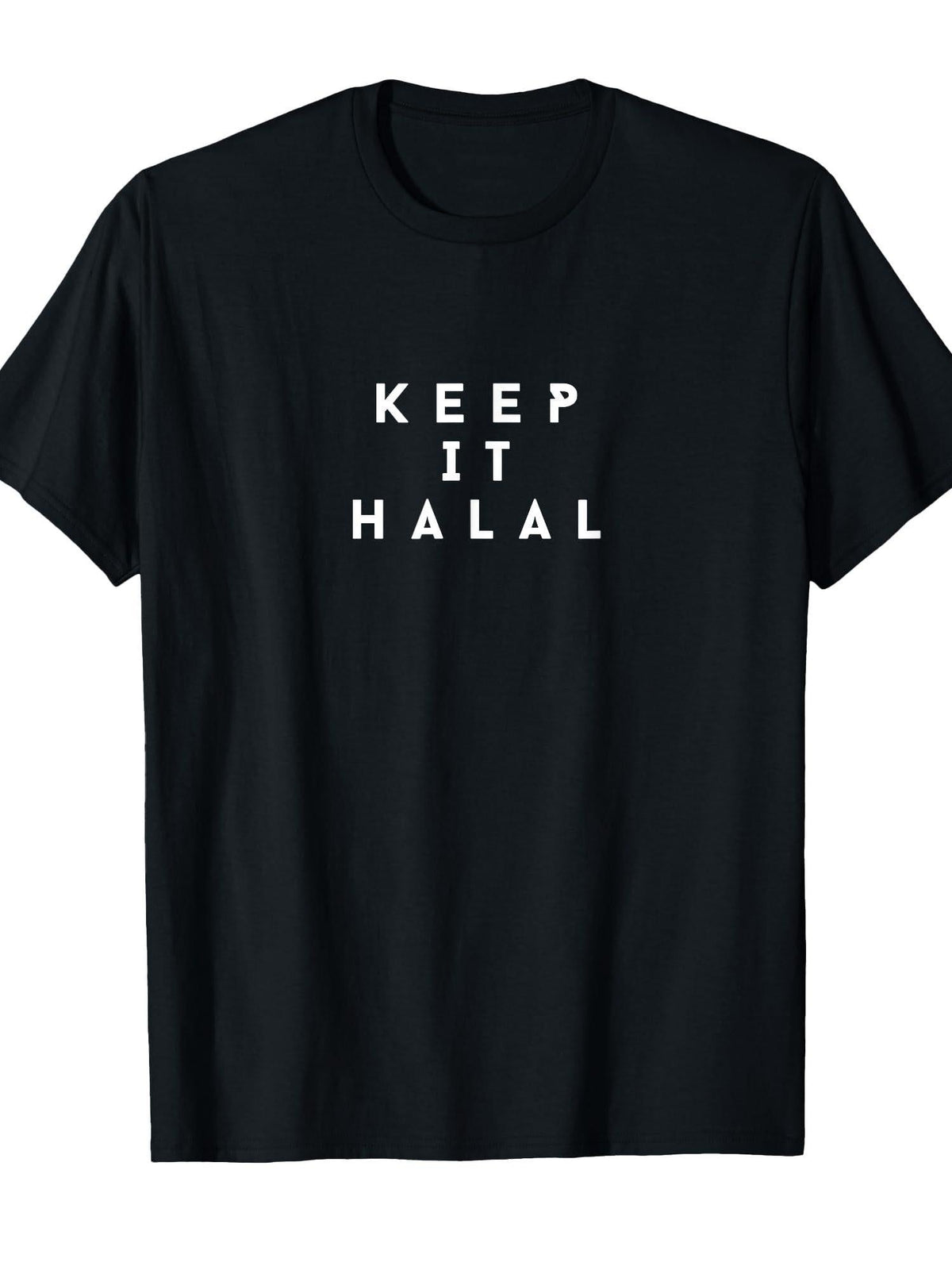 Keep It Halal Ramadan Kareem Muslim Islam Fasting Funny 2024 T-Shirt Ramadan 180gsm Cotton Round Neck Short Sleeve Men Casual T-Shirt