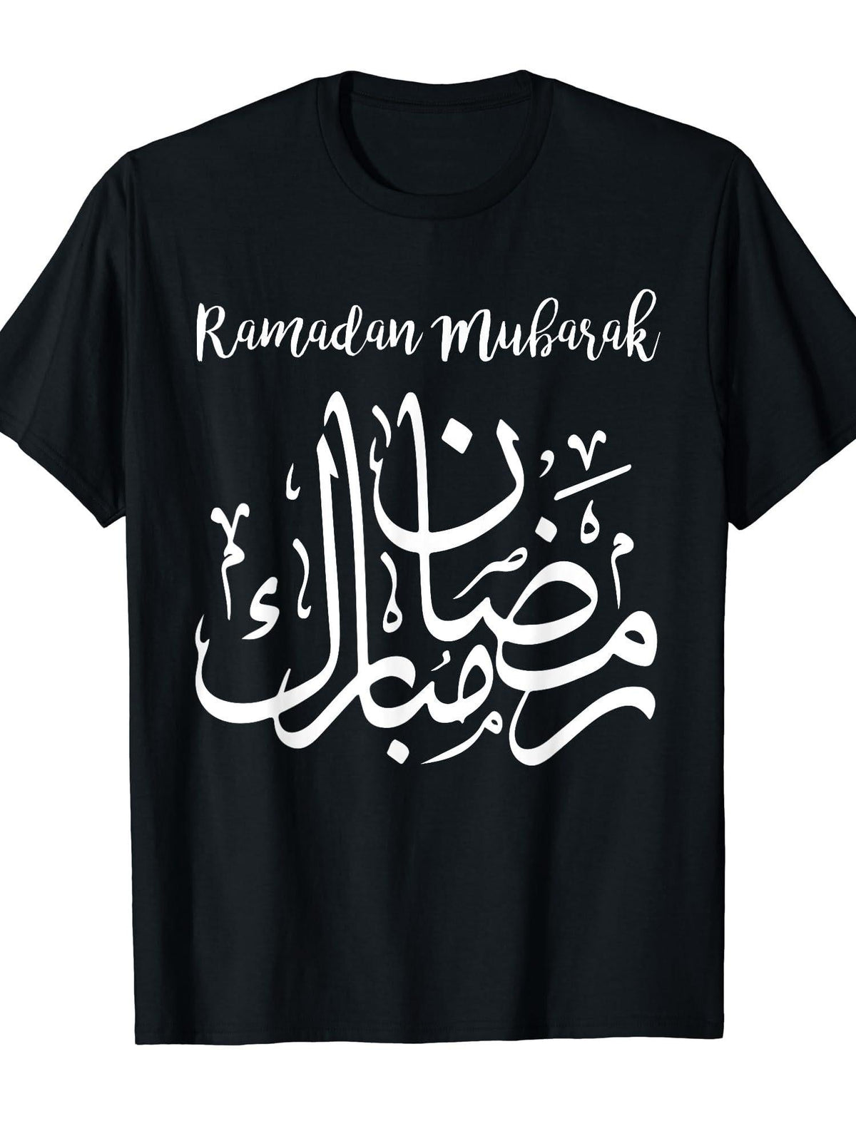 RAMADAN MUBARAK T-Shirt Ramadan 180gsm Cotton Round Neck Short Sleeve Men Casual T-Shirt