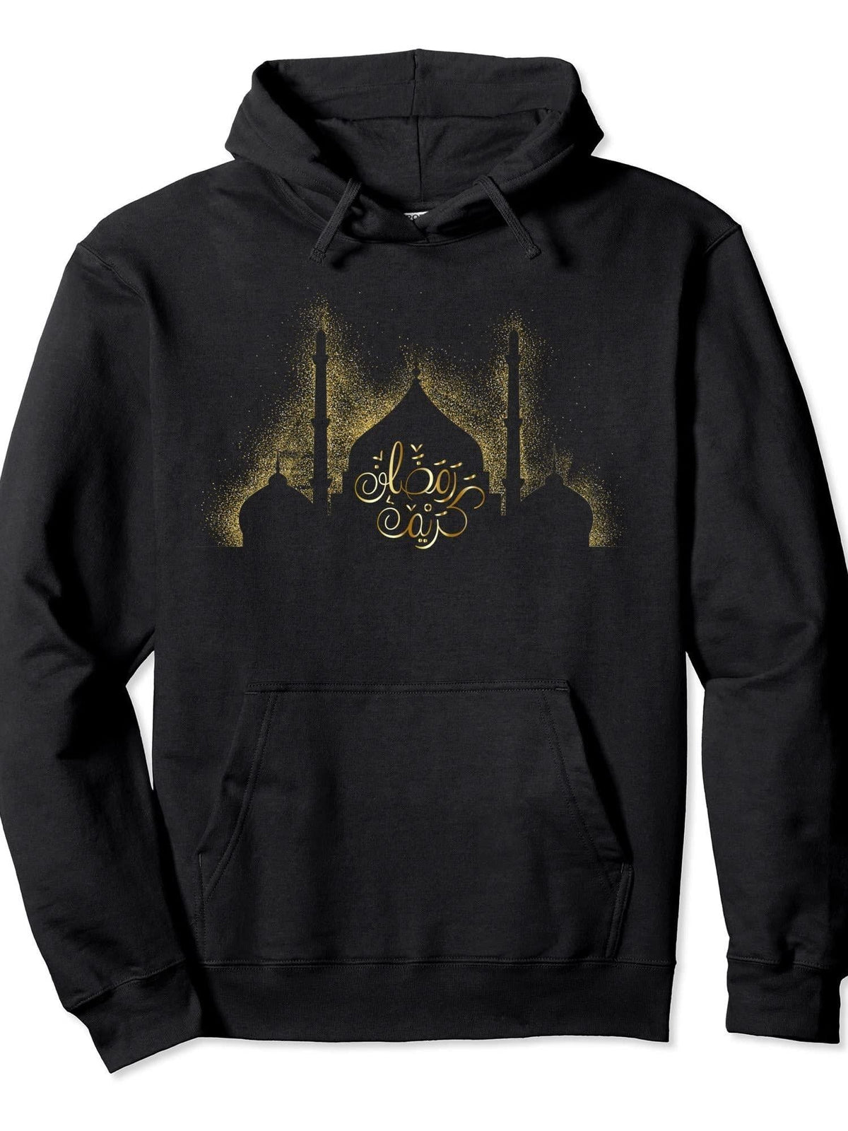 Ramadan T-shirt, Rmadan, Ramadan Kareem, Muslem and Adha Pullover Hoodie Ramadan Black 250gsm Cotton Long Sleeve Men Casual Hoodie