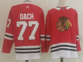 Men's Chicago Blackhawks Kirby Dach #77 Red Home Breakaway Player Jersey1