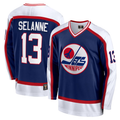 Men's Winnipeg Jets Teemu Selanne #13 Blue Player Game Jersey1