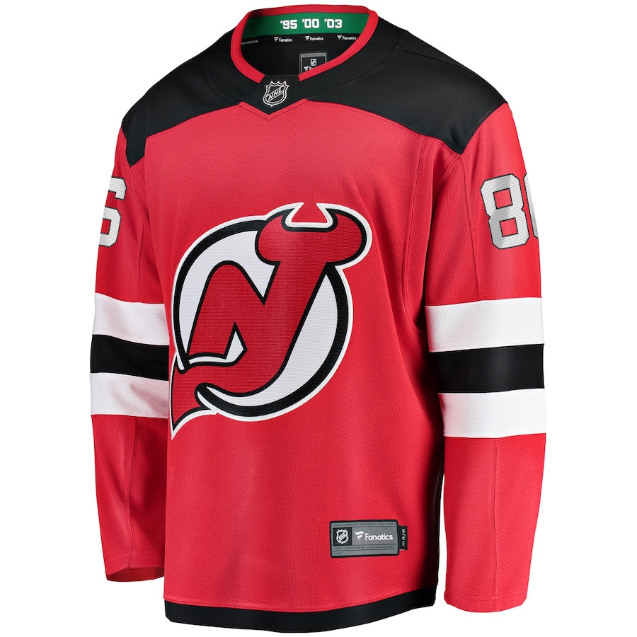 Jack Hughes New Jersey Devils   Breakaway  Jersey - Red