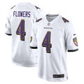 Zay Flowers Baltimore Ravens Nike  Game Jersey -  White
