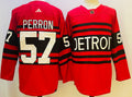 Men's Detroit Red Wings David Perron #57 Red Player Jersey1