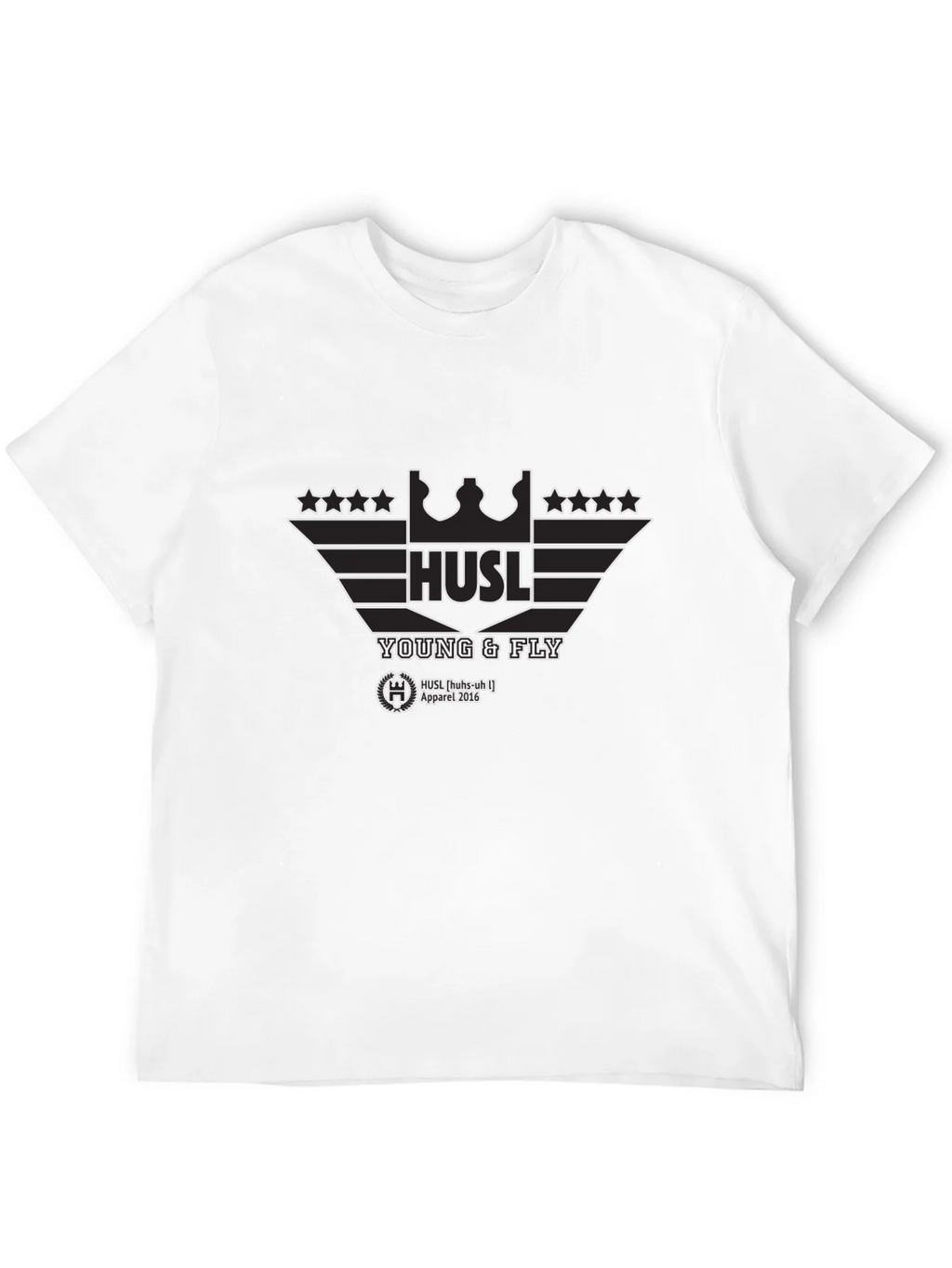 Hustl Young & Fly Black Graphic T-Shirt