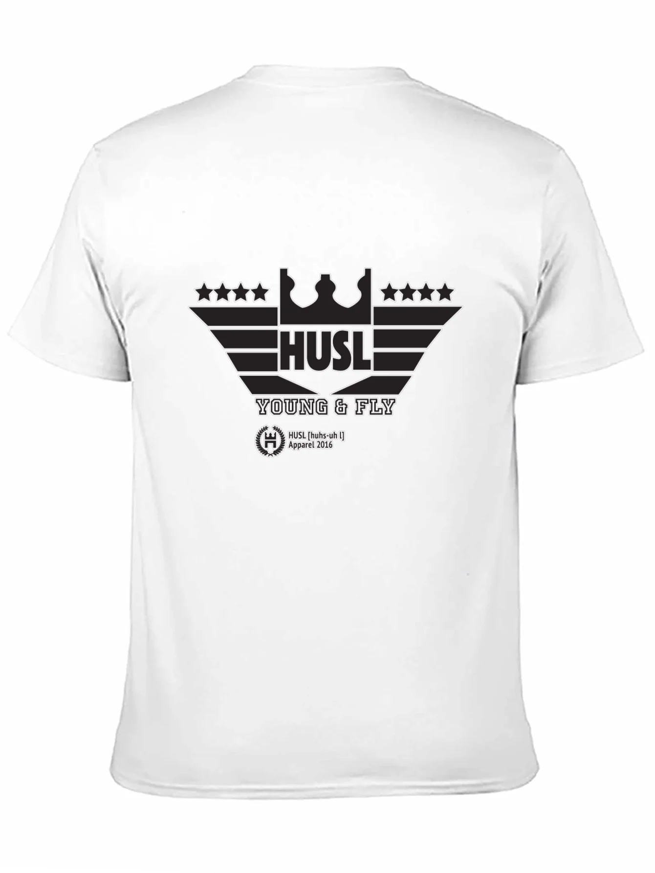 Hustl Young & Fly Black Graphic T-Shirt