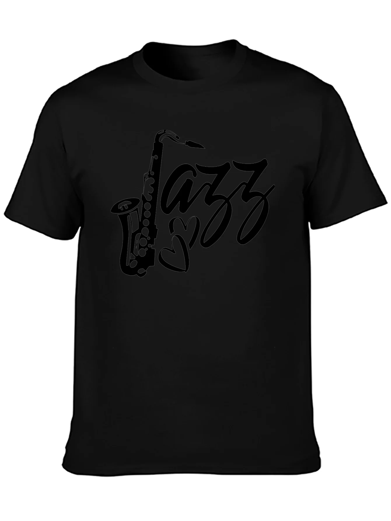 Jazz Saxophone Black T-Shirt