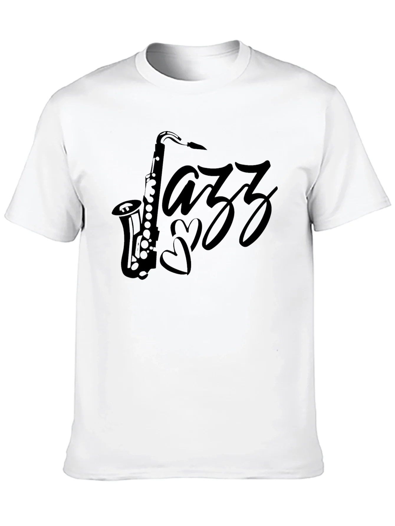 Jazz Saxophone Black T-Shirt