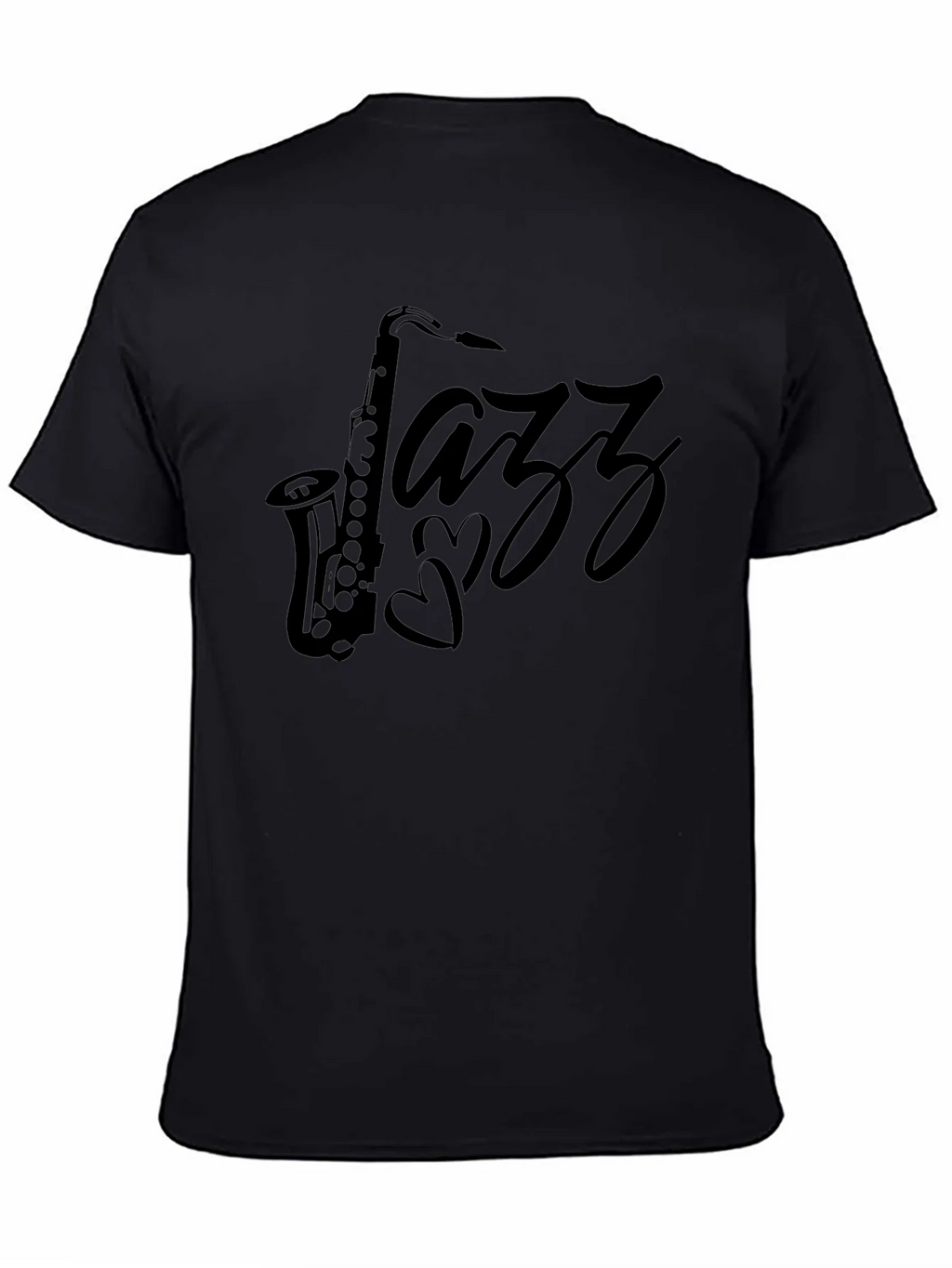 Jazz Saxophone Black T-Shirt