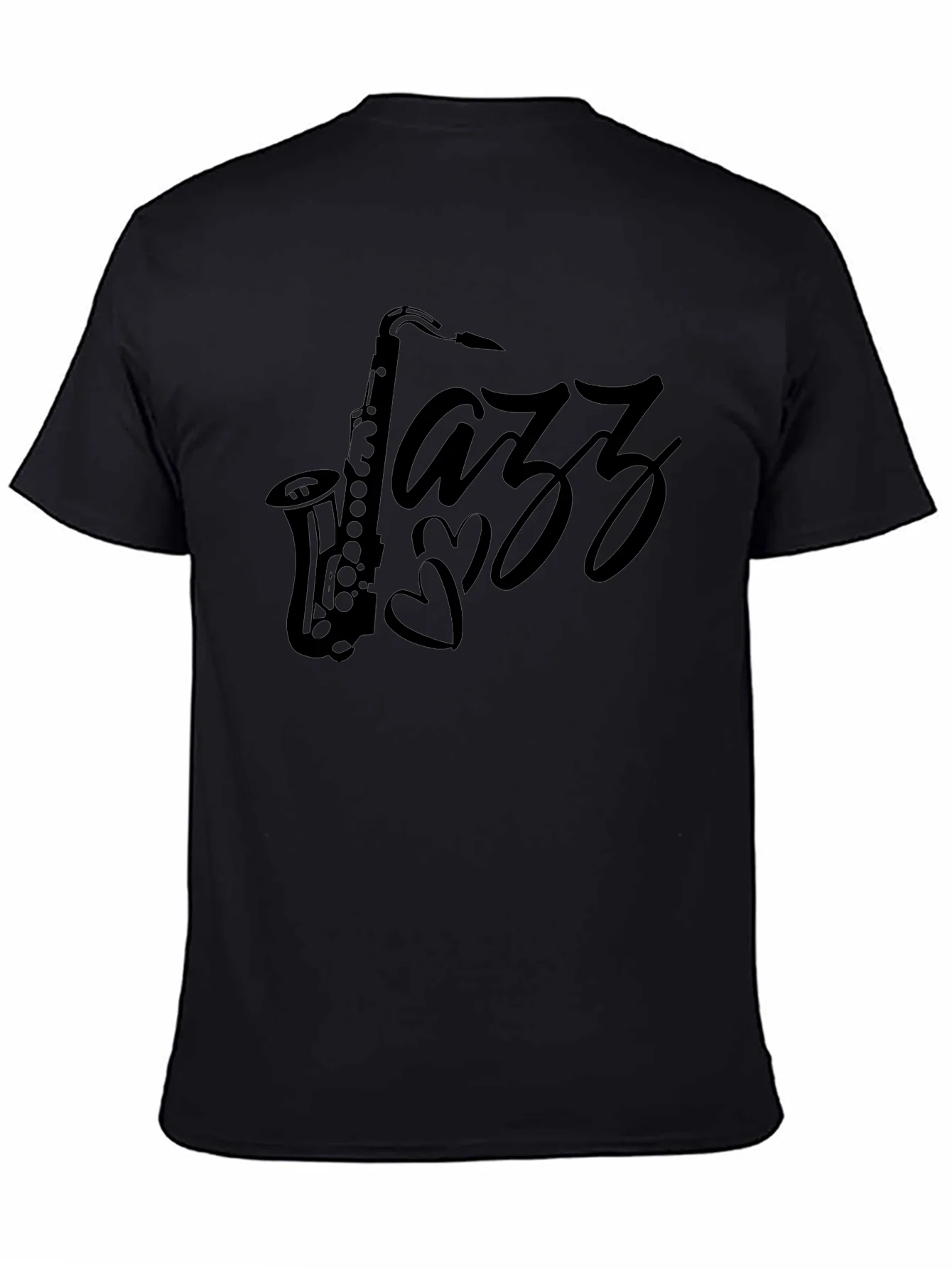Jazz Saxophone Black T-Shirt